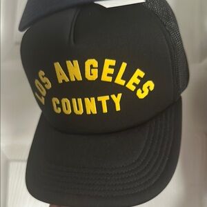 Los Angeles County Black and Yellow Cap